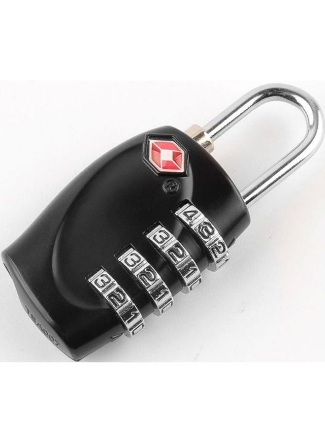 4-Digit Travel Luggage Combination Lock Black/Silver