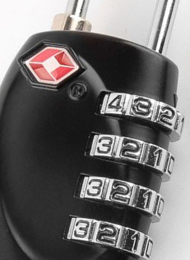 4-Digit Travel Luggage Combination Lock Black/Silver