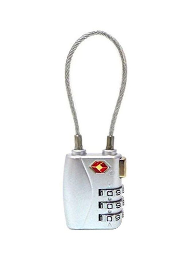 3 Digit Combination Password Padlock Silver