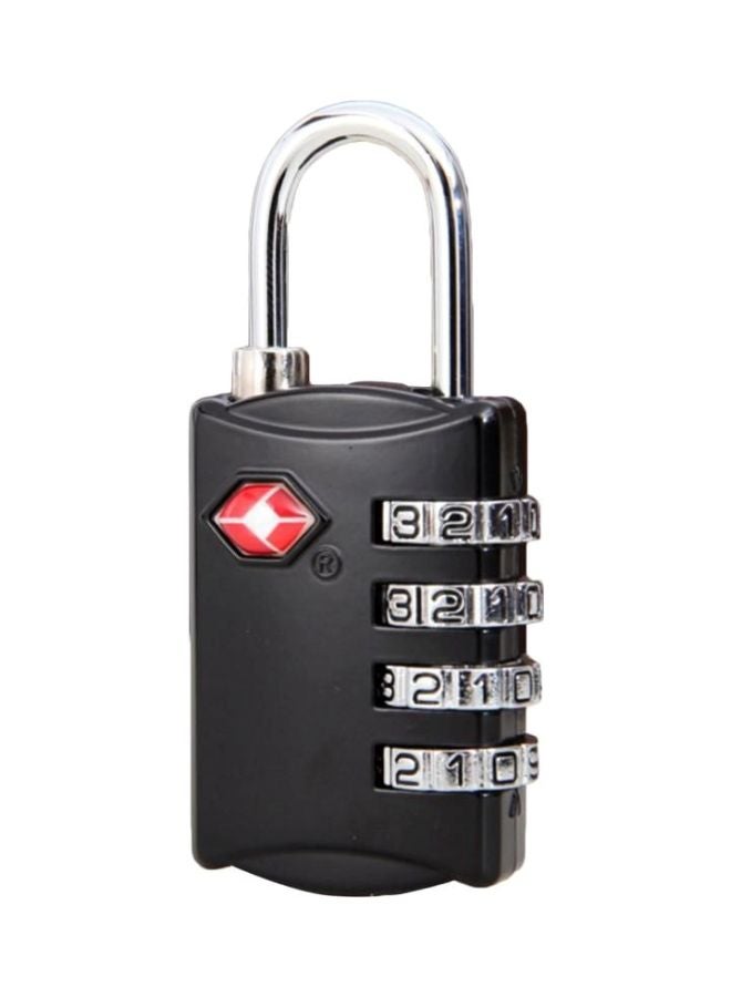 4-Digit Travel Luggage Combination Lock Black/Silver