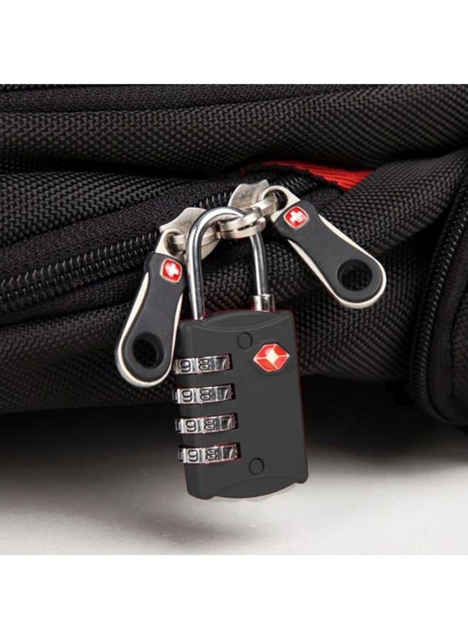 4-Digit Travel Luggage Combination Lock Black/Silver