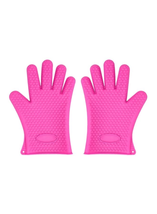 Silicone Gloves Pink 19x27centimeter