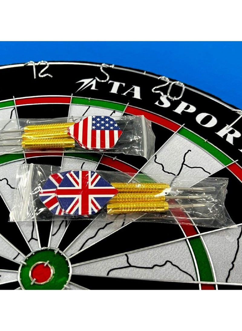 Ta Sport Flocked Dartboard With 2 Sides Game