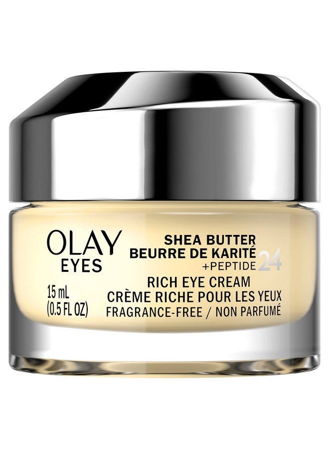 Lay Eyes Shea Butter+Peptide 24 Rich Eye Cream Fragrance Free 0.5 Oz.