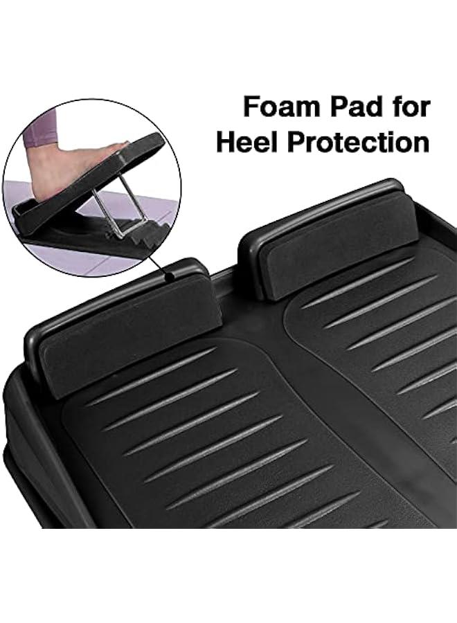 Slant Board Calf Stretcher Adjustable 4 Level Anti Slip Design Incline Board Leg Foot Balancing Fitness Pedal Wedge Stretch for Heel, Hamstring, Achilles, Leg Calves