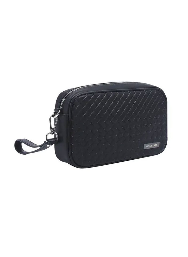 Verso Clutch Bag / Travel Friendly / Water Resistant / PU Leather / Delicate Texture / Easy to Handle / Large Capacity / Multi Pockets / User-Friendly - Black