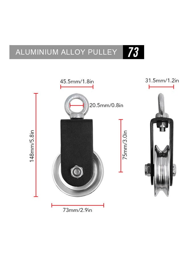 Detachable Wheel U-Type Swivel Pulley