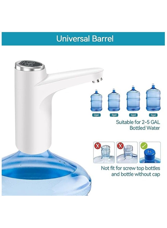 Portable Water Dispenser Bottle Pump For Universal 3  4 And 5 Gallon With USB Electric Charging And Automatic Off Switch