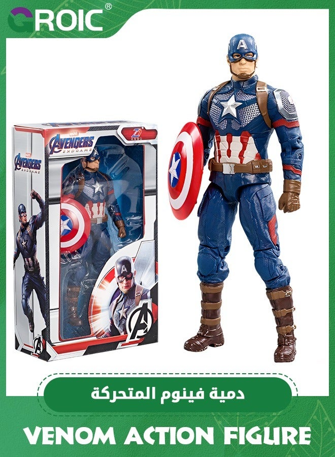 Marvel Epic Hero Captain America, Marvel Avengers Titan Hero Series Captain America from Marvel, 7-Inch Action Figure with Movable Joint, Collectible Figures Toys, Inspired by The Marvel Universe