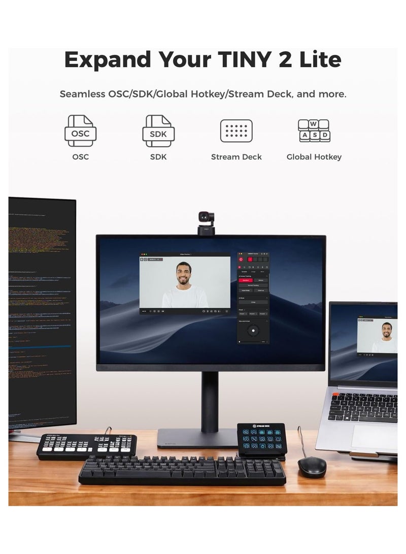 OBSBOT Tiny 2 Lite AI-Powered PTZ 4K Webcam