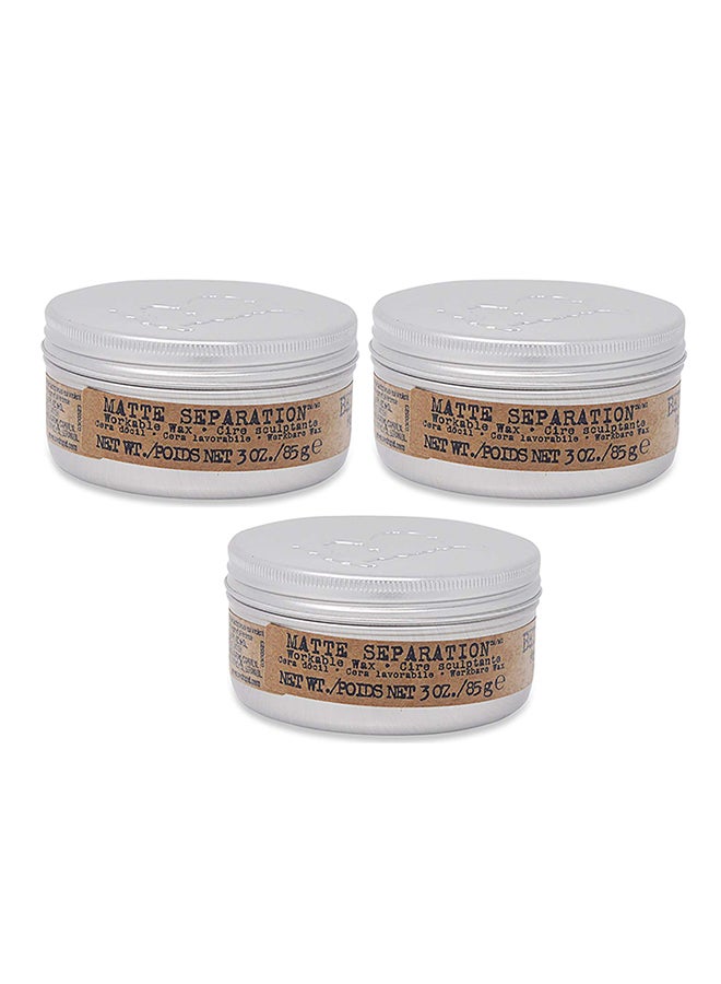 Pack Of 3 Tigi Bed Head Men Matte Separation Workable Wax