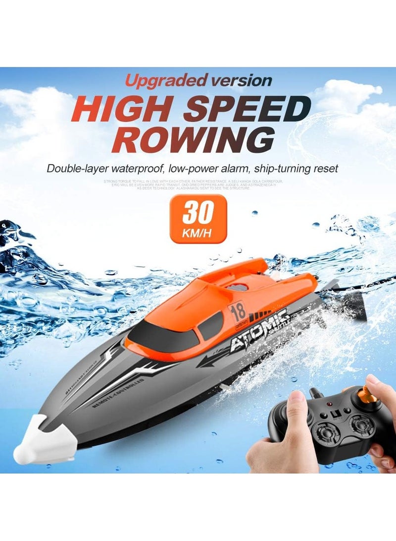 Remote Control Boat Remote Control Boat 30KM/H High Speed IPV7 Waterproof 2.4GHz 4 Channel Racing Boat for Kids Adults