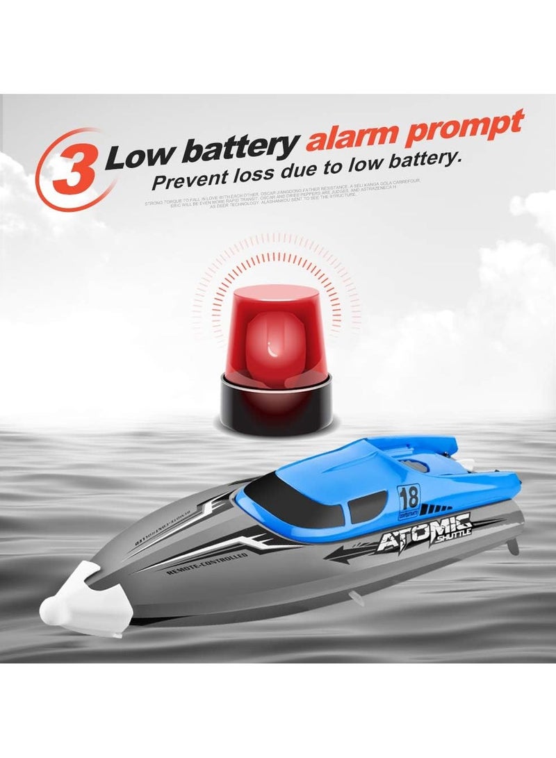 Remote Control Boat Remote Control Boat 30KM/H High Speed IPV7 Waterproof 2.4GHz 4 Channel Racing Boat for Kids Adults 3Batteries