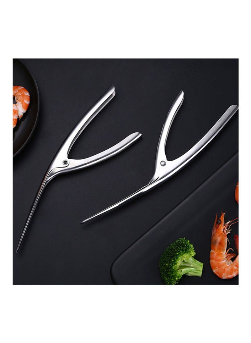 Shrimp Prawn Peeler Kitchen Tools Silver 21x3x6.5cm