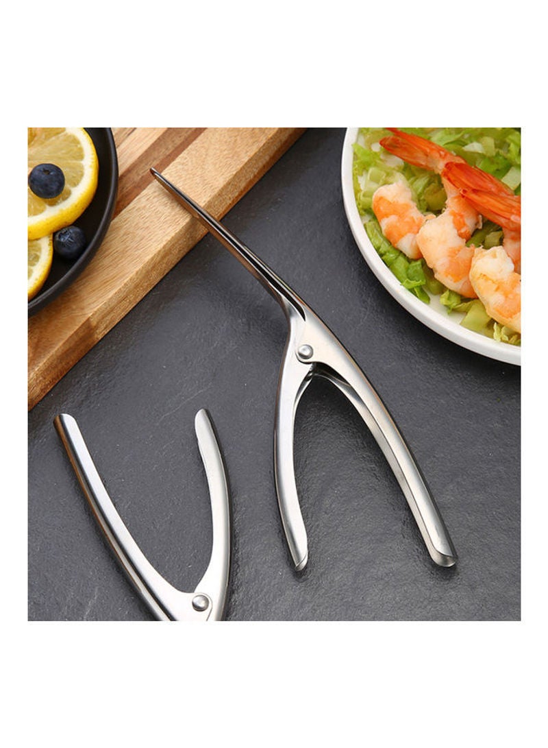 Shrimp Prawn Peeler Kitchen Tools Silver 21x3x6.5cm