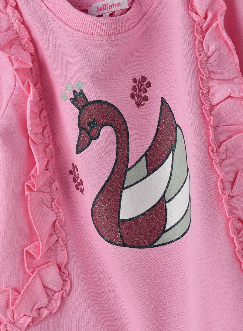 Cozy Comfort for Your Little Adventurer: Girls' Cotton Sweat Top