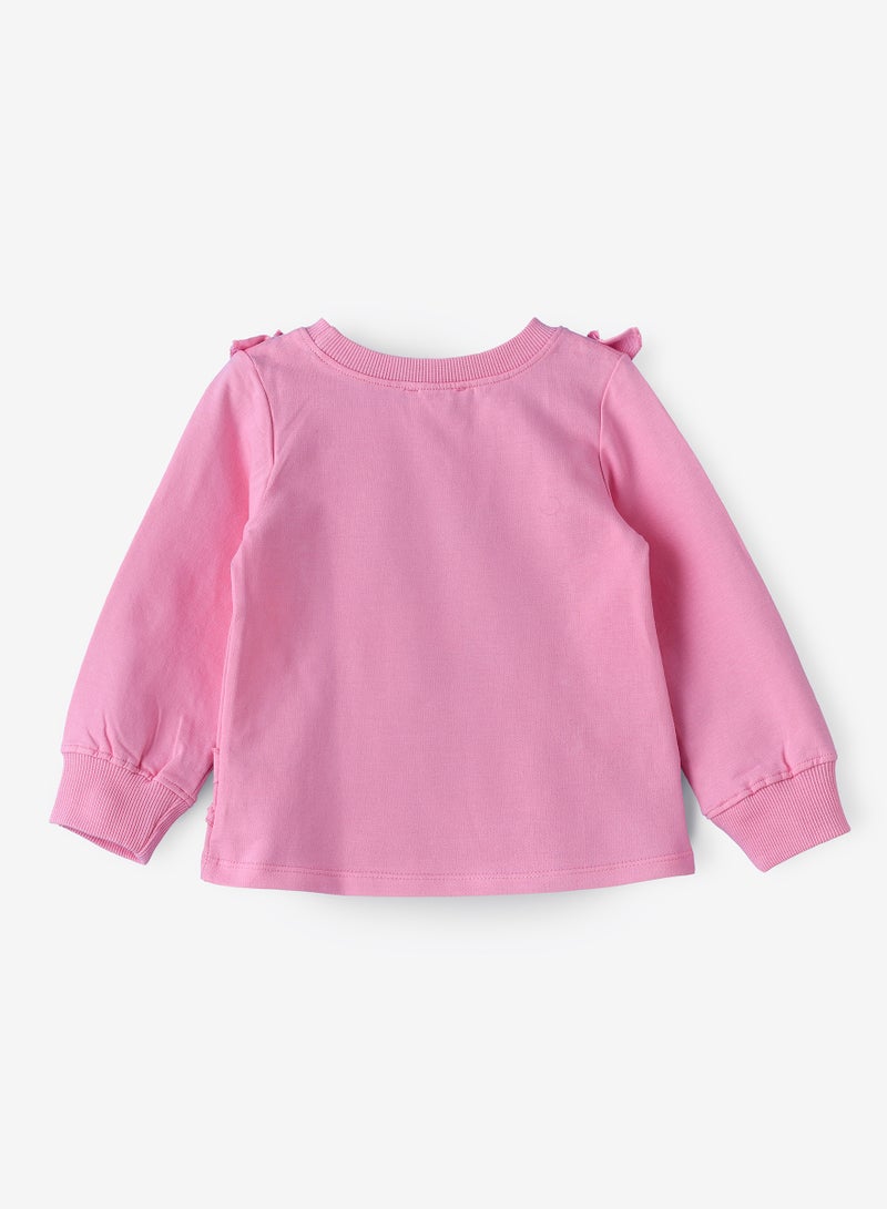 Cozy Comfort for Your Little Adventurer: Girls' Cotton Sweat Top