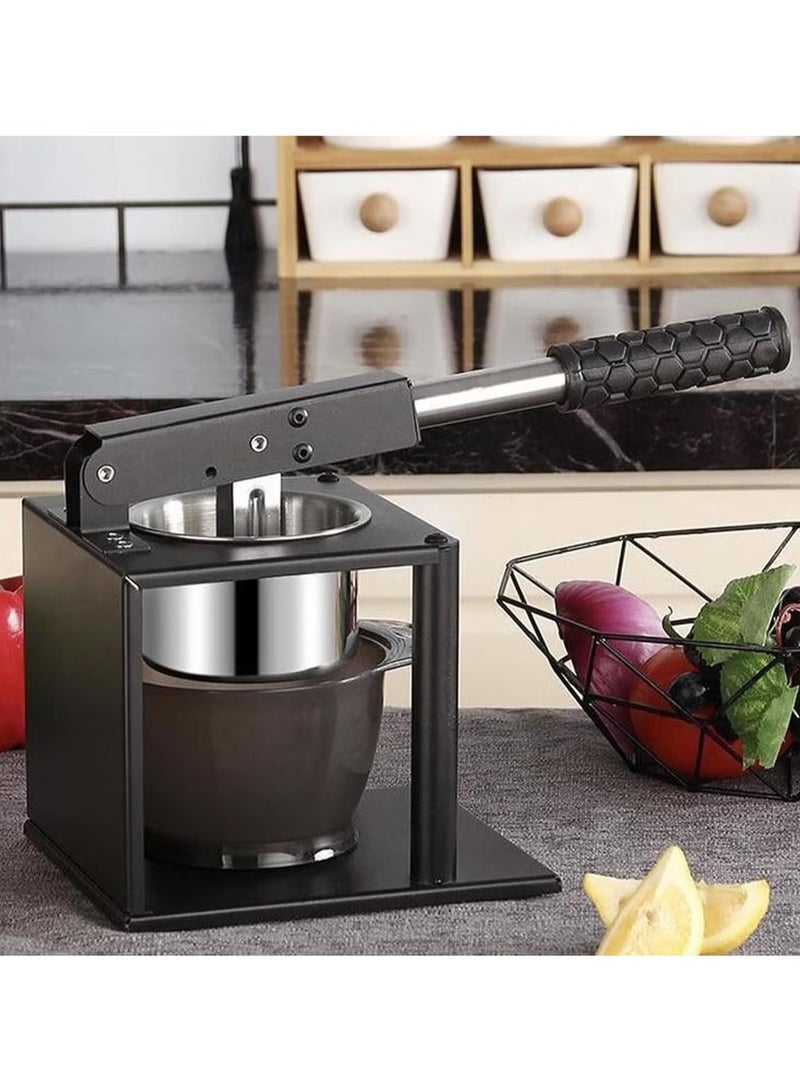 Manual Press Juicer, Stainless Steel Hand Press Fruit Squeezer, Kitchen Orange Juice Press Manual Potato Masher for Fruits vegetables