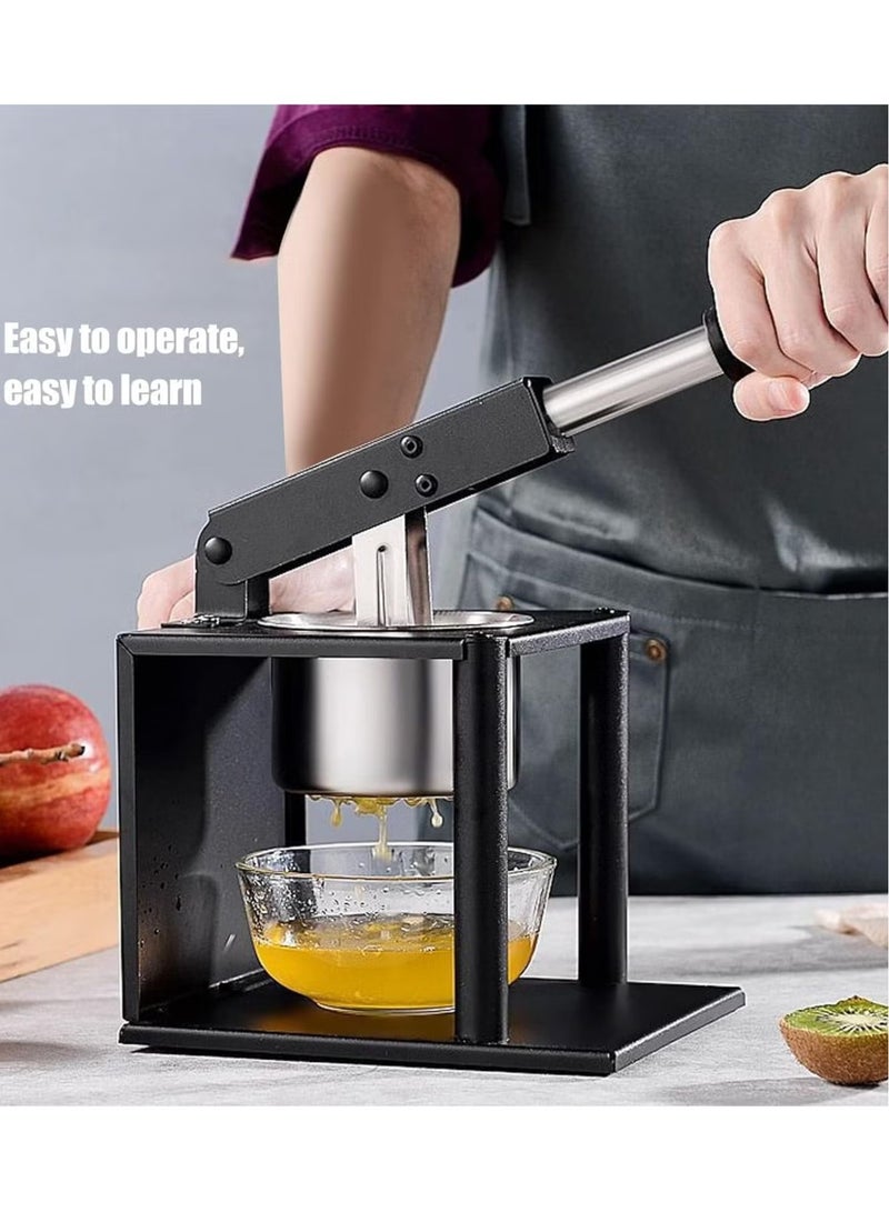 Manual Press Juicer, Stainless Steel Hand Press Fruit Squeezer, Kitchen Orange Juice Press Manual Potato Masher for Fruits vegetables