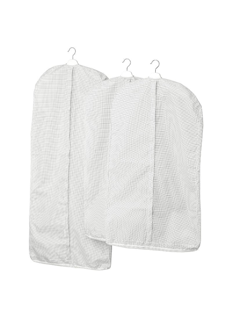 Clothes Cover, Set Of 3, White/Grey