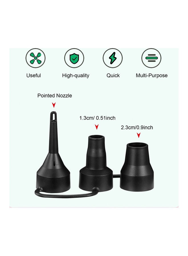 12V Multi-Purpose Electric Air Pump Black 13x10x12cm