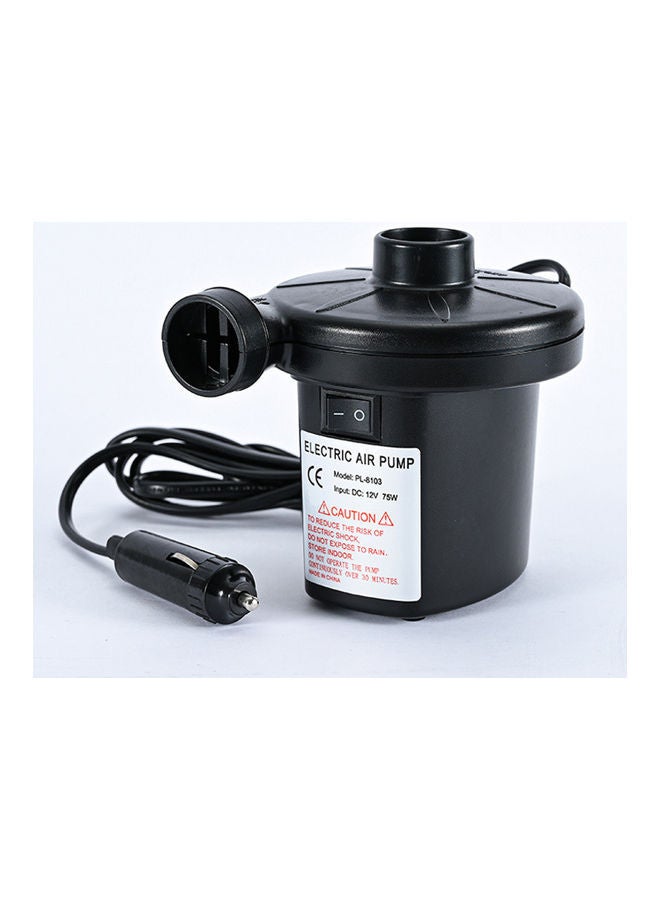 12V Multi-Purpose Electric Air Pump Black 13x10x12cm