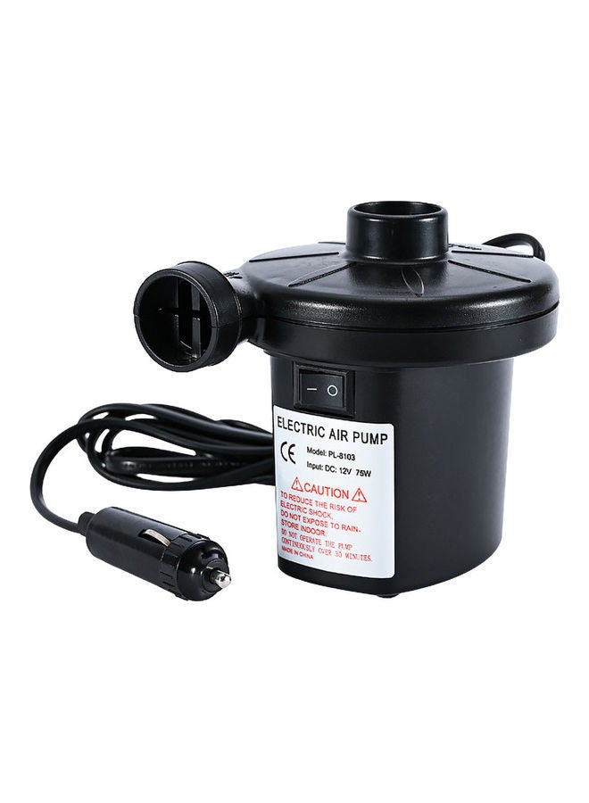 12V Multi-Purpose Electric Air Pump Black 13x10x12cm