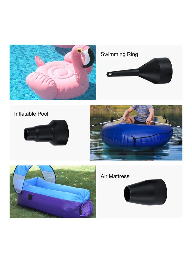 12V Multi-Purpose Electric Air Pump Black 13x10x12cm