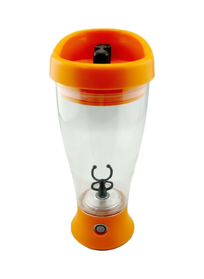 Electric Mixing Shaker Bottle Orange/Clear