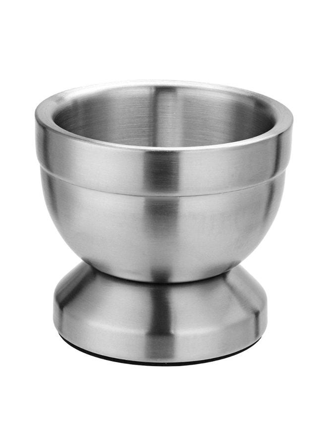 Spice Grinder Pill Crusher Mortar And Pestle Silver 15centimeter