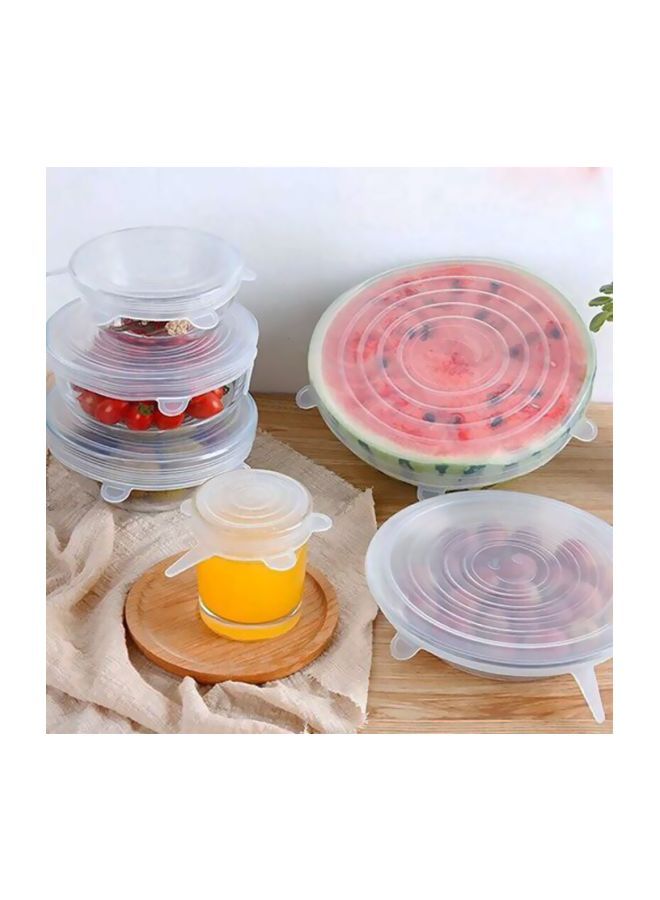 6-Piece Silicone Stretch Lid Set Clear