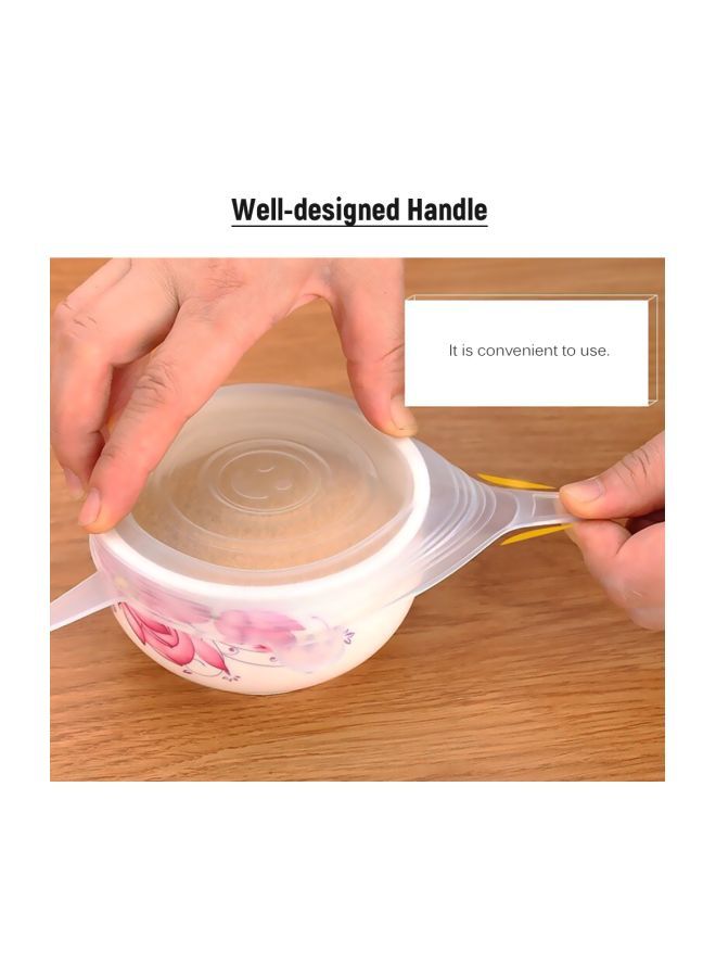 6-Piece Silicone Stretch Lid Set Clear