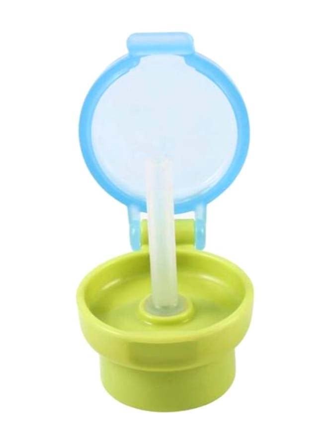 Water Bottle Twist Cover Cap With Straw Green/Blue/Clear