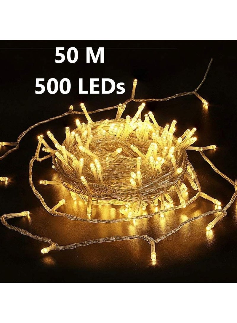 Fairy Lights | LED Outdoor String Lights with 8 Modes | 2-Pin EU Plug | Warm White | Waterproof for Holidays, Home, Gardens, Patios, Weddings, and Parties