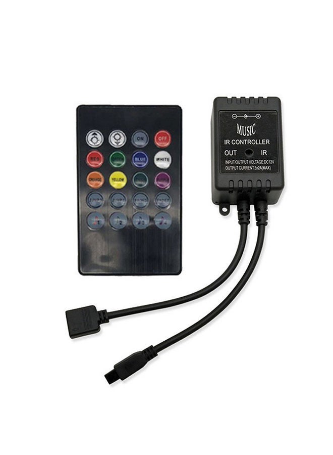 IR Controller Sound Sensor With Remote Control Black