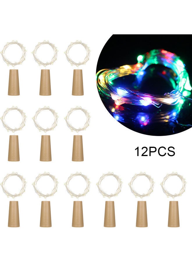 12-Pack Twistable Bendable Foldable Bottle Stopper Atmosphere Lamp Multicolour