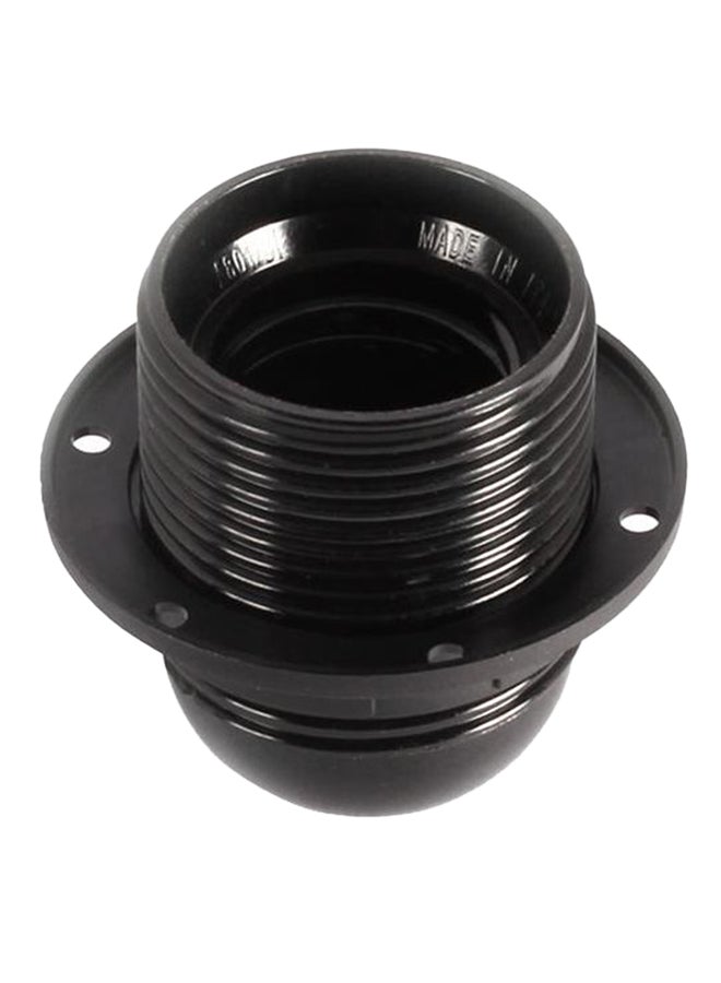 E27 Threaded Lamp Holder Black