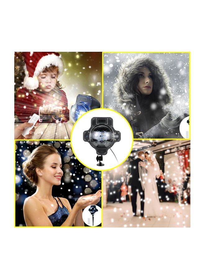 Water-Resistant LED Snowflake Projector Timing Light White 19x16.5x46.5centimeter