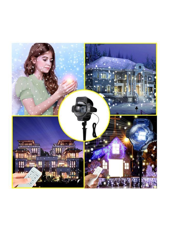 Water-Resistant LED Snowflake Projector Timing Light White 19x16.5x46.5centimeter