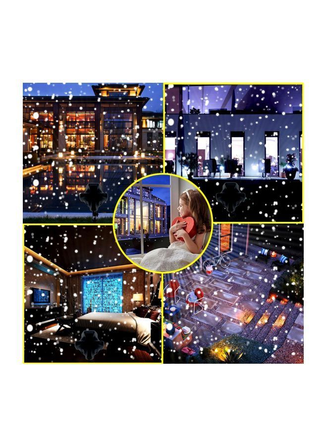 Water-Resistant LED Snowflake Projector Timing Light White 19x16.5x46.5centimeter