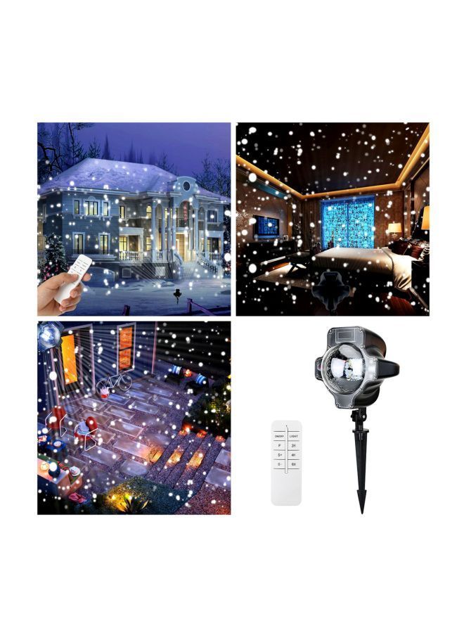 Water-Resistant LED Snowflake Projector Timing Light White 19x16.5x46.5centimeter