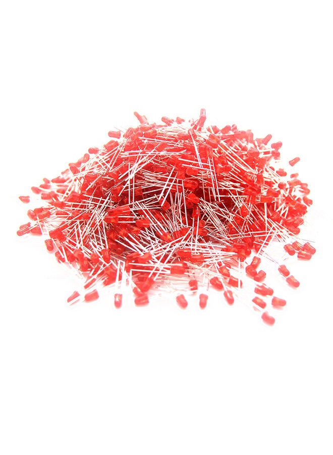 1000-Piece Diffused Round LED Light Emitting Diodes Red