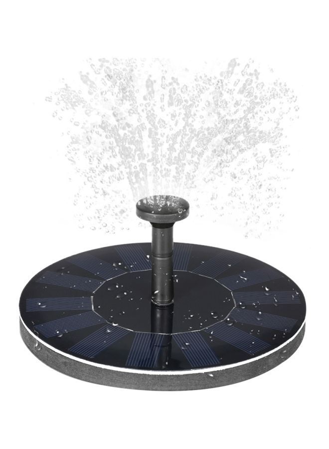 Solar Powered Fountain Black/Blue 17x5.3x16.5centimeter