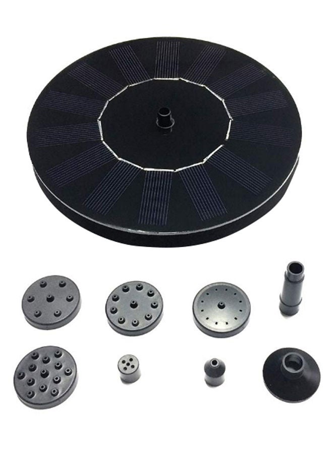 Solar Power Water Fountain Pump Set Black