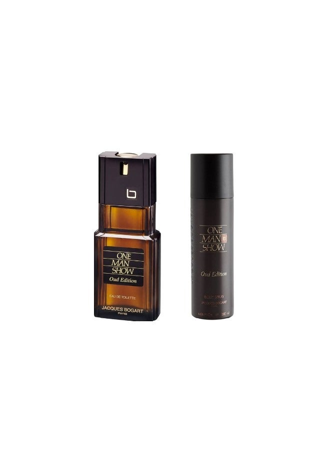 Bundle offer of One Man Show Oud Edition EDT 100ml & Body Spray 200ml