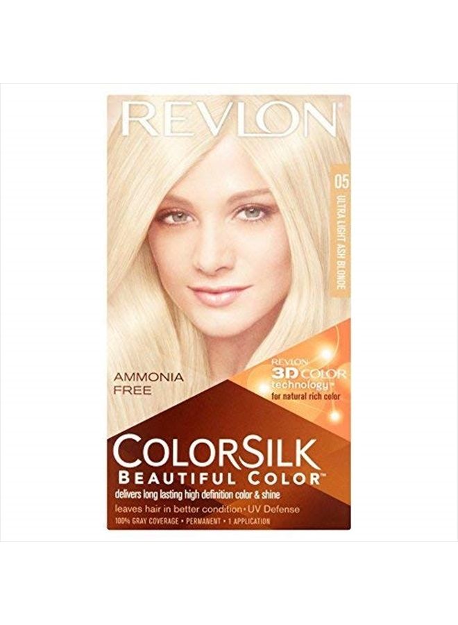Revlon ColorSilk Beautiful Color, [05] Ultra Light Ash Blonde 1 ea (Pack of 3)