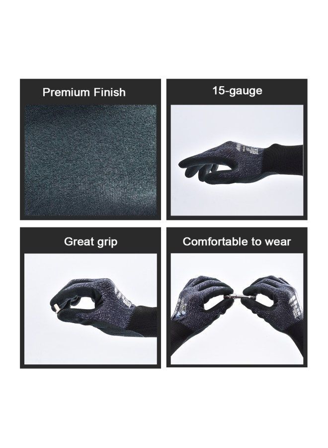 Universal Abrasion-Proof Gardening Safety Gloves Black/Grey