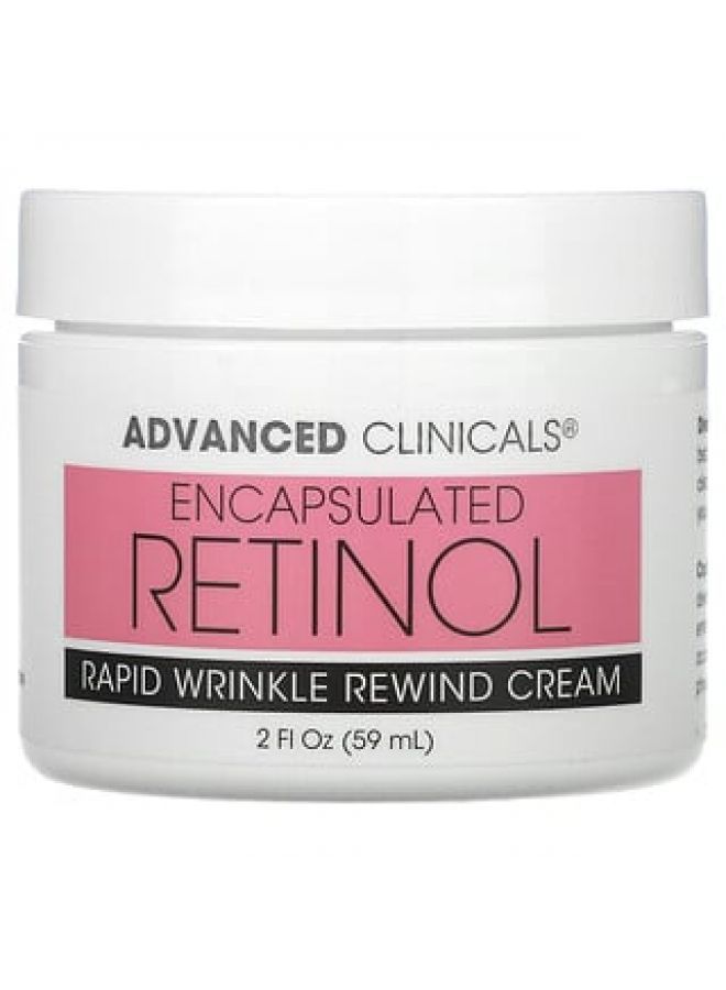 Advanced Clinicals Encapsulated Retinol Rapid Wrinkle Rewind Cream 2 fl oz 59 ml