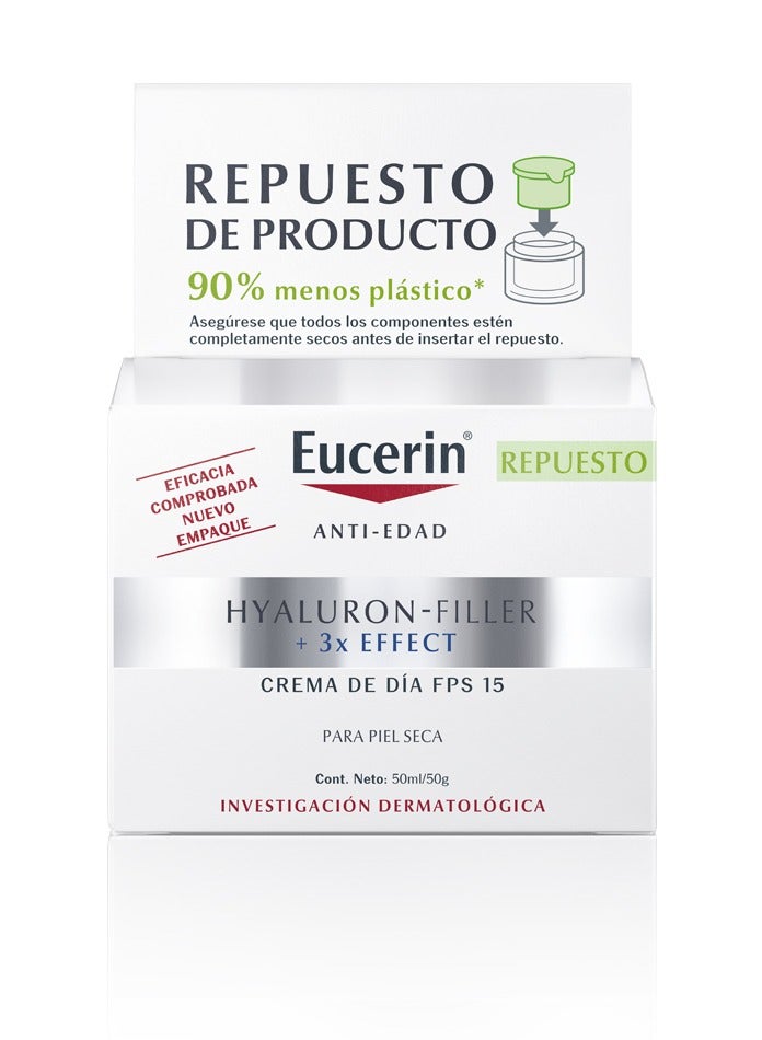 Eucerin Spf15 Hyaluron Filler Skin Refill Day Cream 50 Ml, White