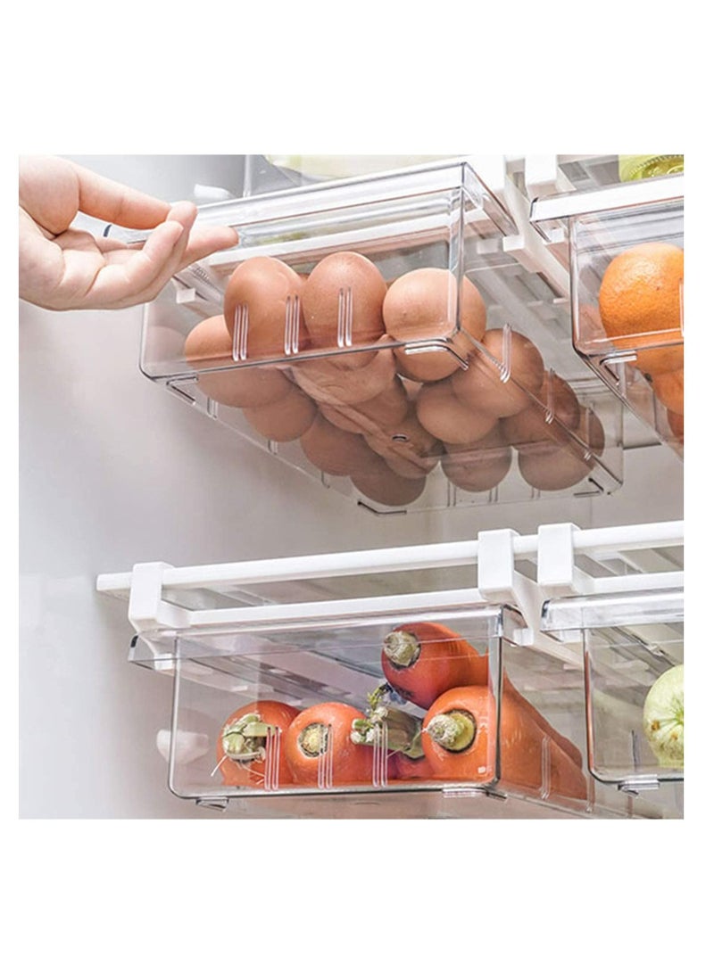 Fridge Drawers, 2 Pack Fridge Organizers and Storage Clear